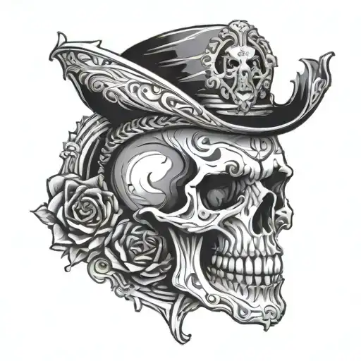 Skull And Circle Shape