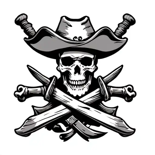 Cowboy Pirate Skull