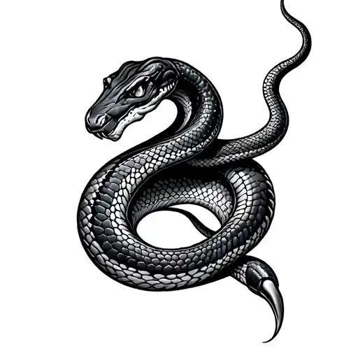 Curvy Snake With Two Heads