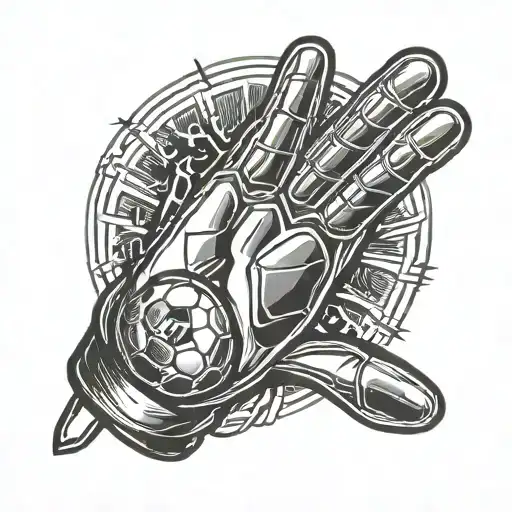 Soccer Goalkeeper Gloves Catching Ball