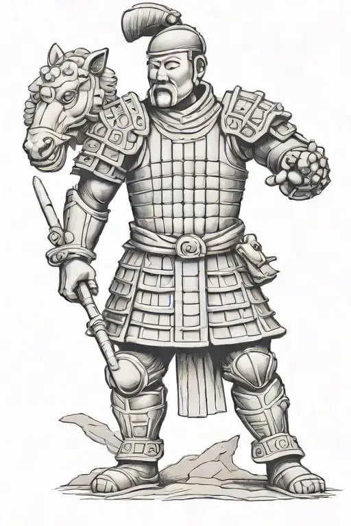 Terracotta Warrior Standing Like A Statue