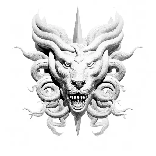 Shield With Medusa Head In The Middle