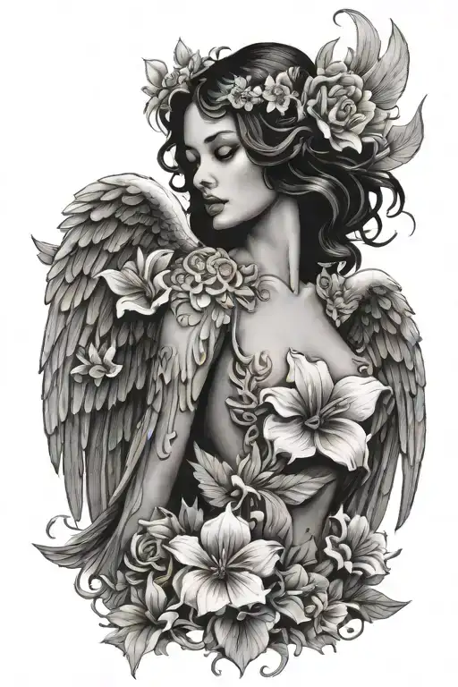 Melissa Flower Angel Wings
