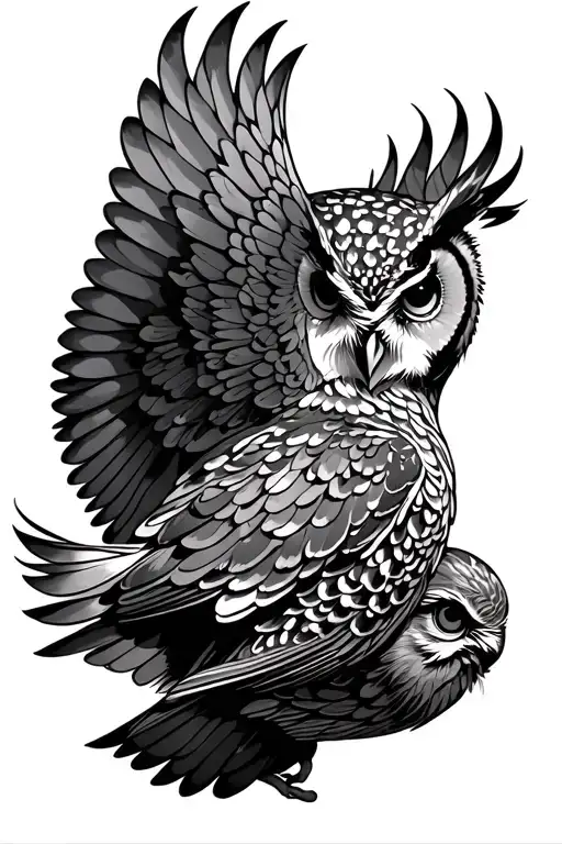 Filigree Owl Flying