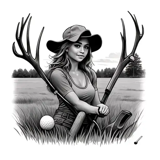 Racing Golf Outdoors Hunting Girl Dad Leg Sleeve