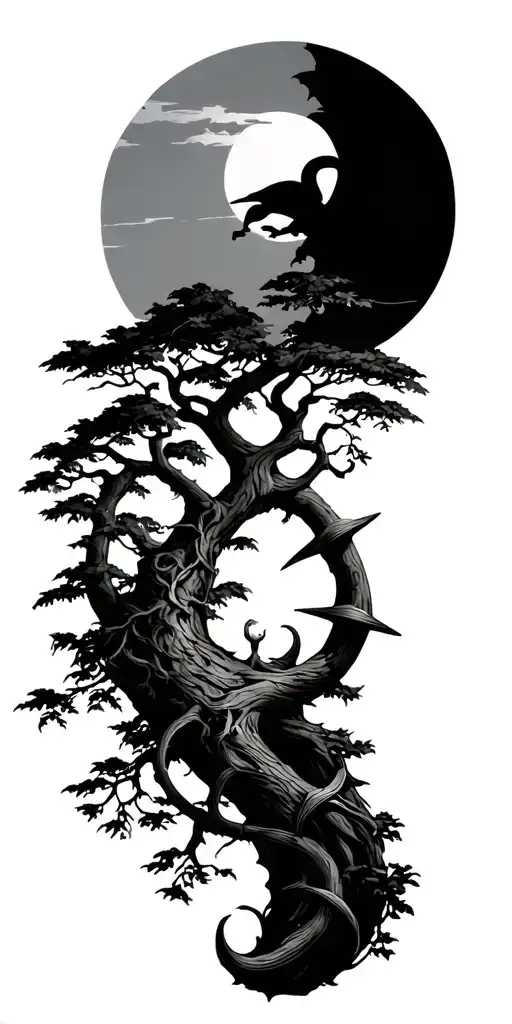 Nautical And Family Tree Intertwined