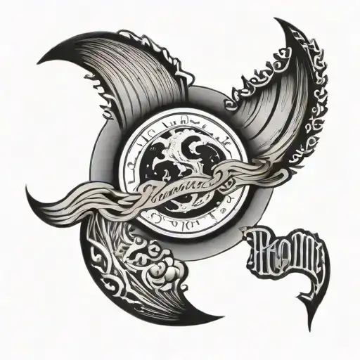 Half Moon And Name Written