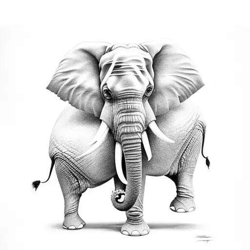 Elephant On Leg