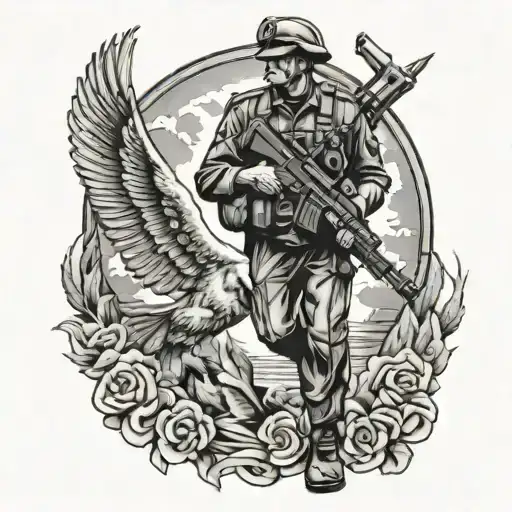 Marine Corps For Dad That Passed Away Walking Into Gates Of Heaven