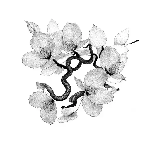 Snake Cherry Blossoms
