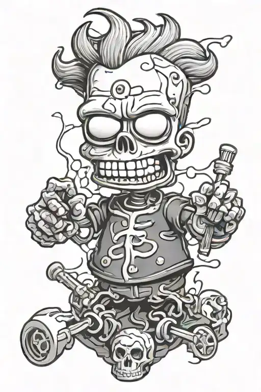 Bart Simpson Skeleton