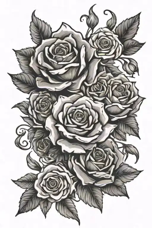 Sun Flowers And Roses Intertwined Representing The Client's