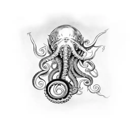 Kraken With Long Tentacles