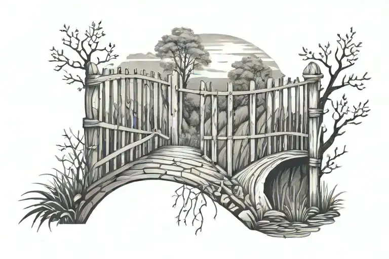Running Trails Waterfall Picket Fence Bridge