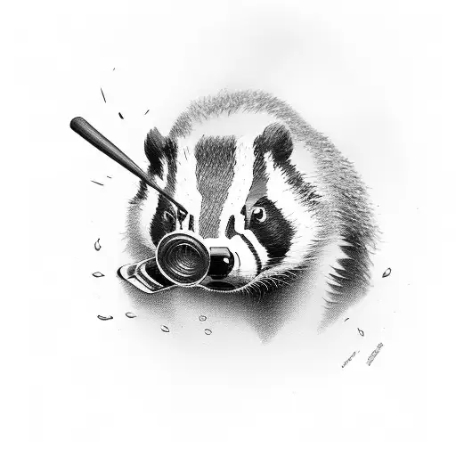 Badger Working As A Firefighter