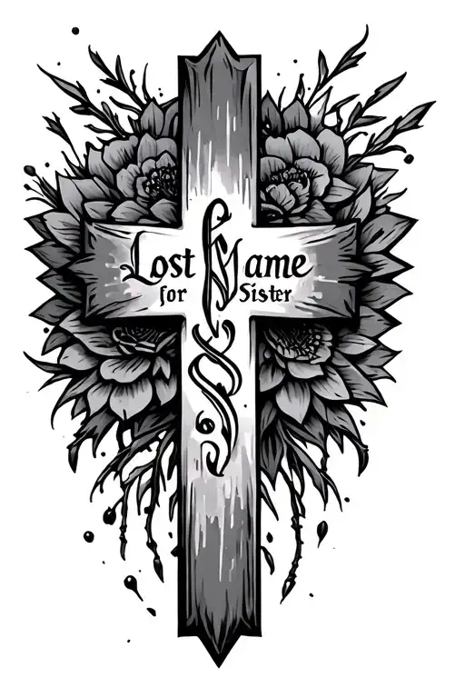Cross With A Name For Lost Sister