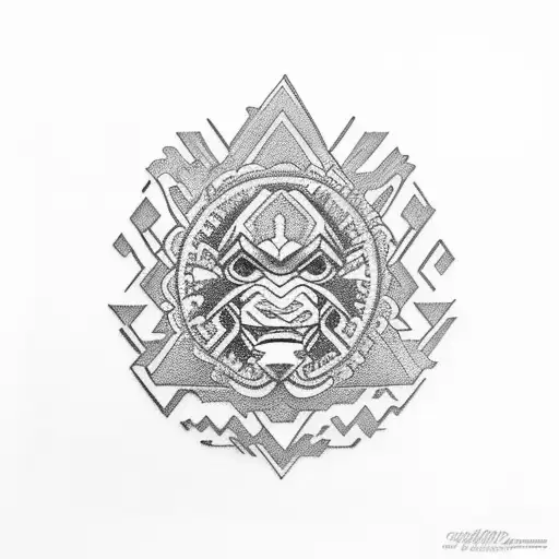 Colombian Designs Blended With Traditional Samoan Designs In Black And White