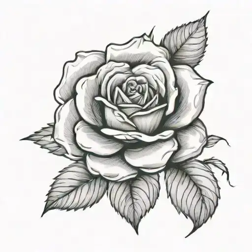 Small Rose Tattoo Idea