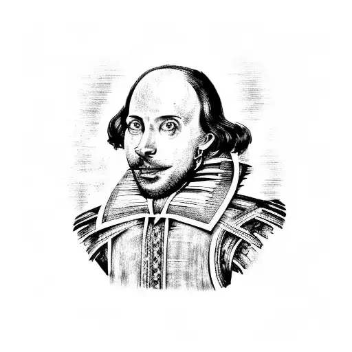 Shakespeare Line Art Inspired By Hamlet