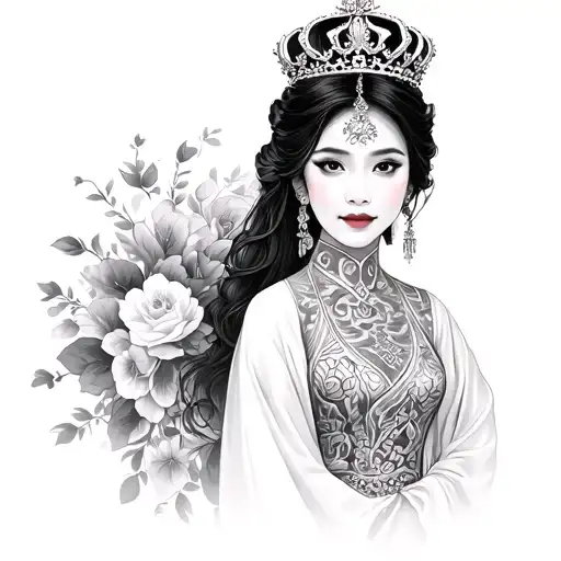 Vietnamese Princess With Crown