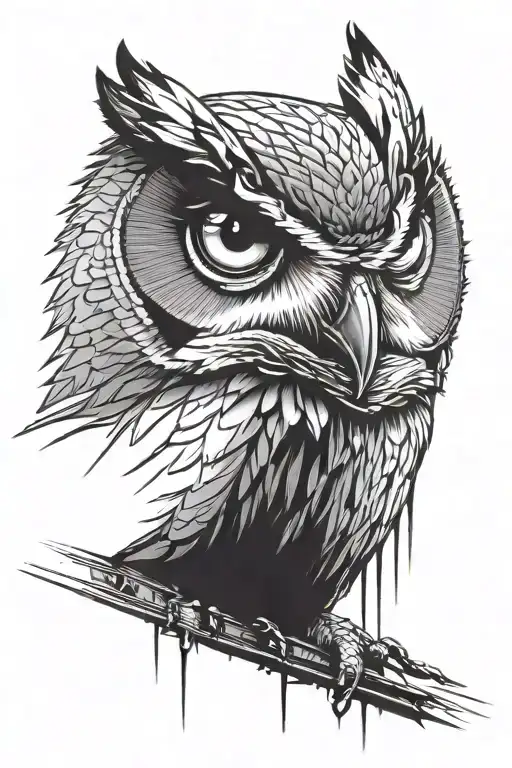 Blade Runner Owl Face One Eye