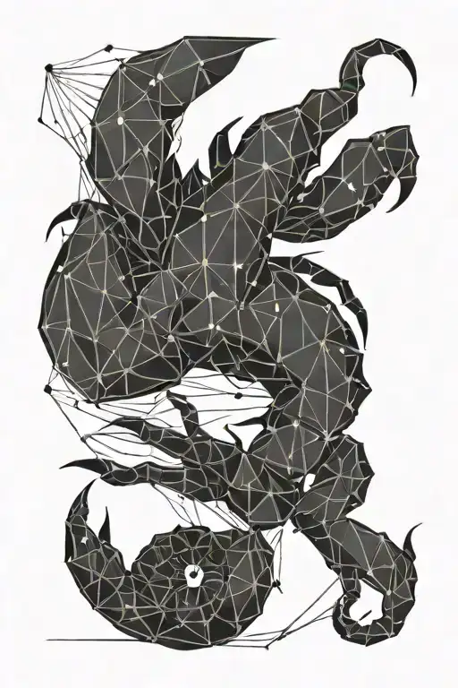 Geometric Scorpio Constellation