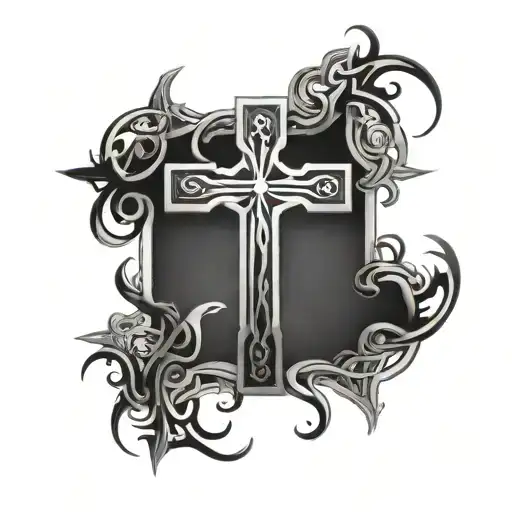 Roman Numerals Around Celtic Cross