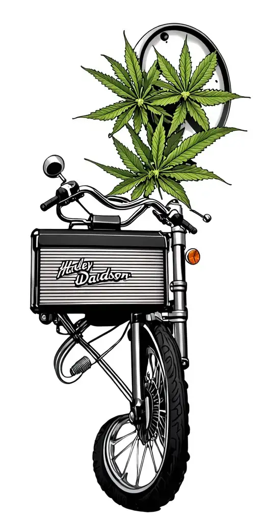 Car Amplifier Harley Davidson Motorcycle Marijuana