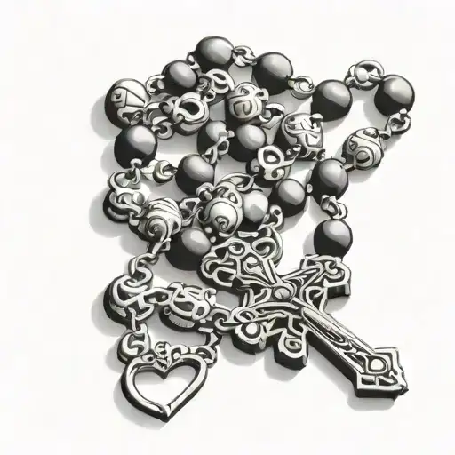 Wooden Bead Necklace Rosary Beads