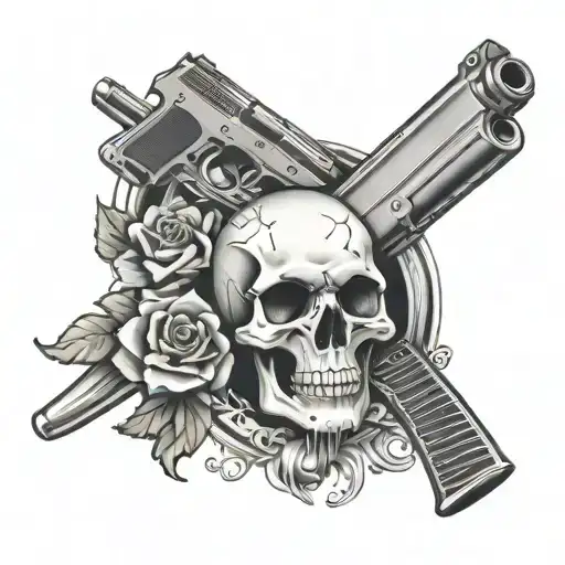 Skull And Gun Sleeve