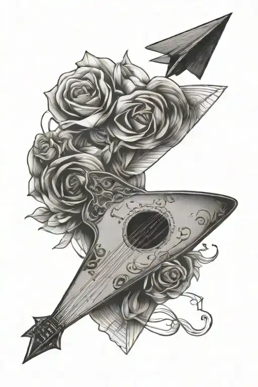 Paper Airplane And Classical Guitar