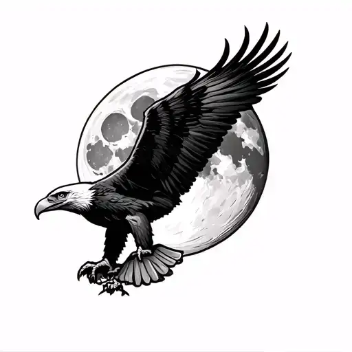 Moon With Eagle