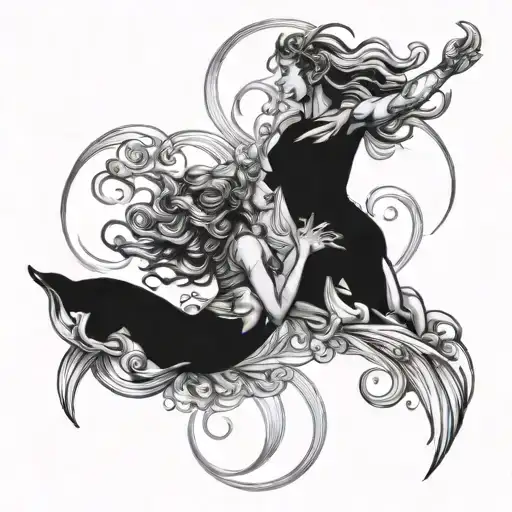 Gemini Zodiac Sign Surrounded By Air