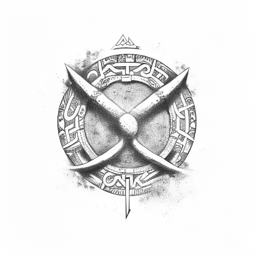 Nordic Mythology With Runes Arm Sleeve