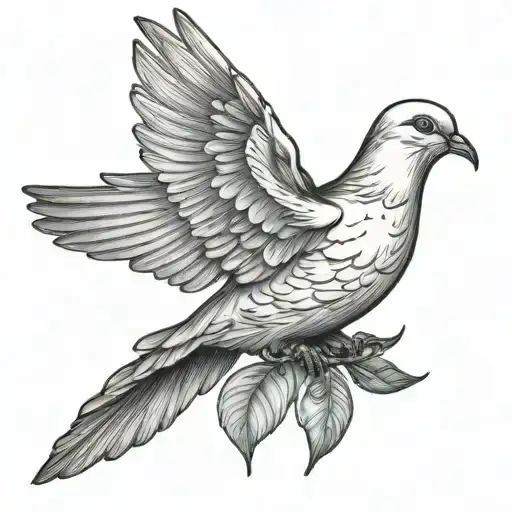 Dove With Laurel Wrap My Arm