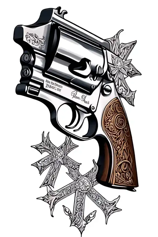Western Pistol With Cross Incorporated