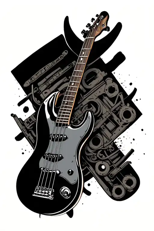 Bass Guitar And Civil Engineering Elements Intertwined