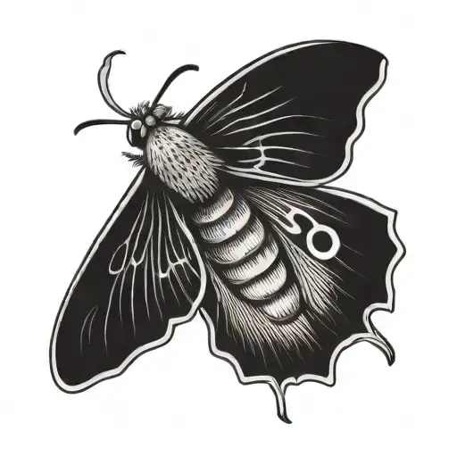 Simple Moth With Semicolon