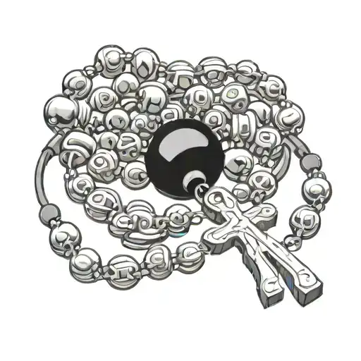 Wooden Bead Necklace Rosary