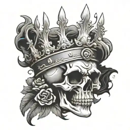 Death Skull With Crown