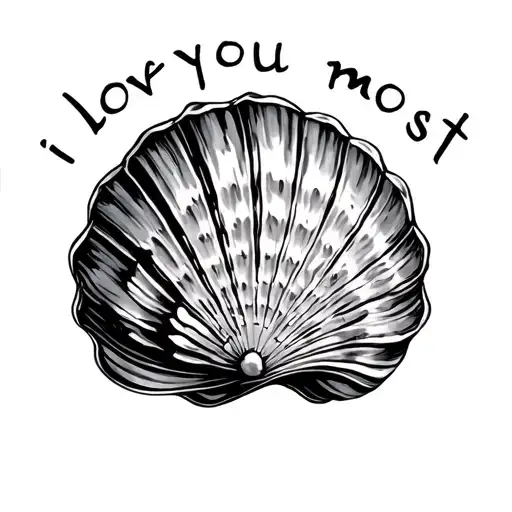 Writing I Love You Most With A Seashell