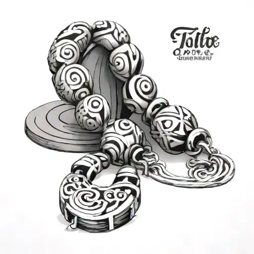 Wooden Bead Necklace Wrapped