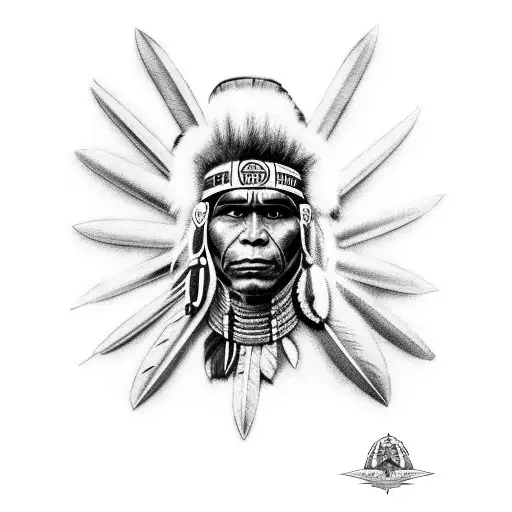 Taino Indian Warrior Tribal