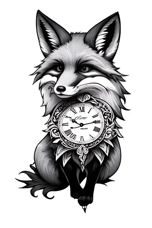 Fox With Clock And Carsen Spelled