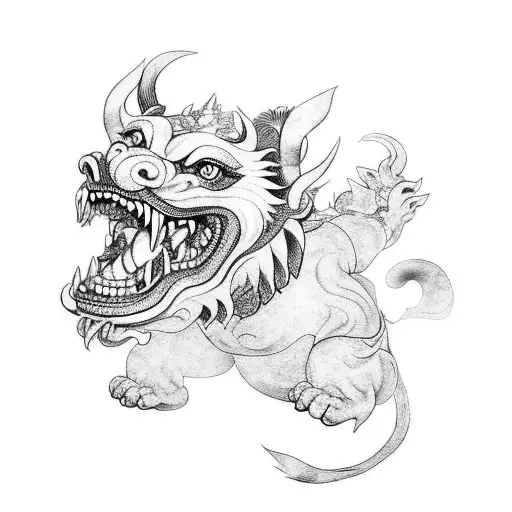 Foo Dog Running Through Tokyo