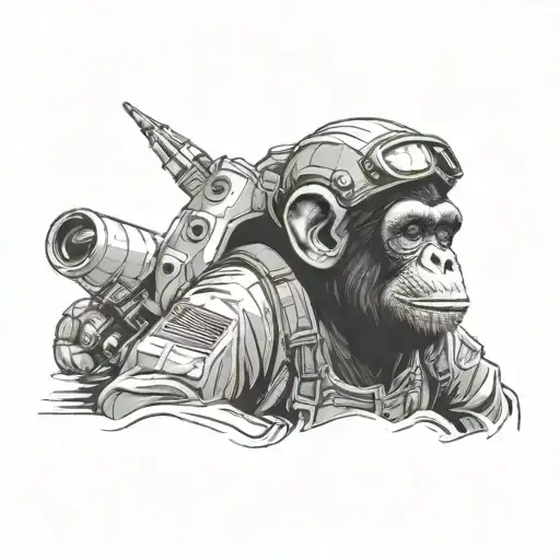 Chimpanzee Who Wears An Astronaut Outfit