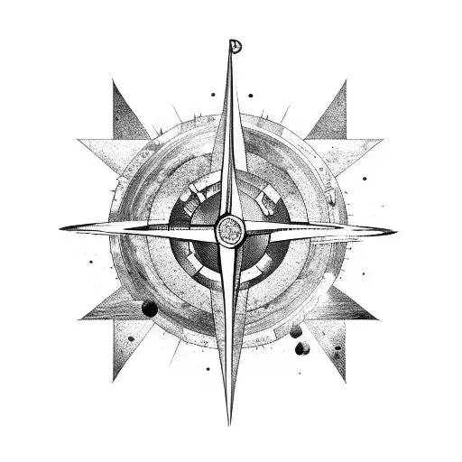 Planet Earth As A Compass With Space Elements