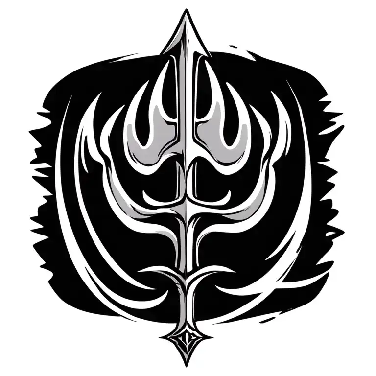 Ukrainian Trident With Small Line Work