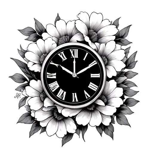 Flowers Clock Aubrey