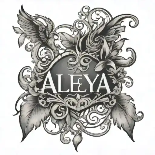 The Name Aleya And Symbol To Symbolize Forever Love